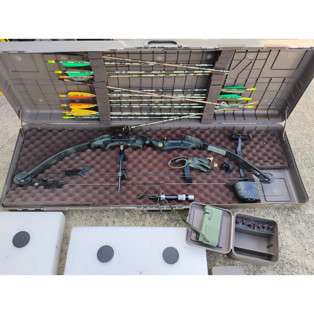 Vintage Bear Super Grizzly Compound Bow w/ Arrows and Tons of Accessories.